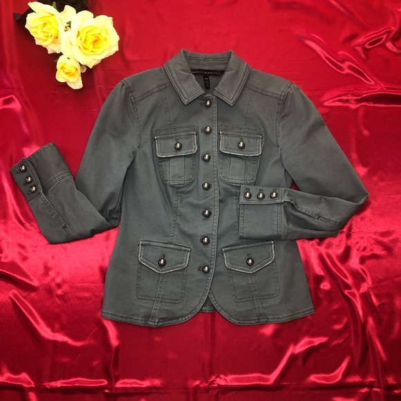 ⭐️NEW⭐️White House Black Market (WHBM) Military Style Jacket - Picture 5 of 12